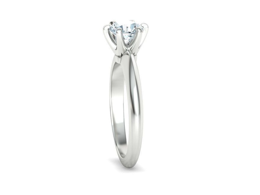 1ct Solitaire Engagement Ring 6claw Setting Tring 3dmodel 3D print model_25