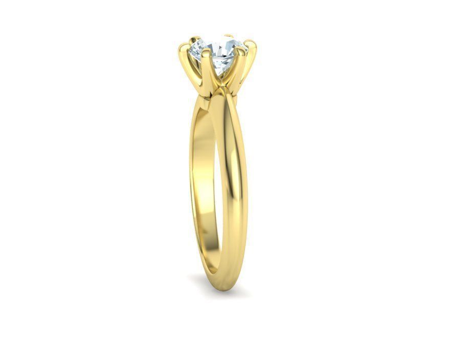 1ct Solitaire Engagement Ring 6claw Setting Tring 3dmodel 3D print model_26