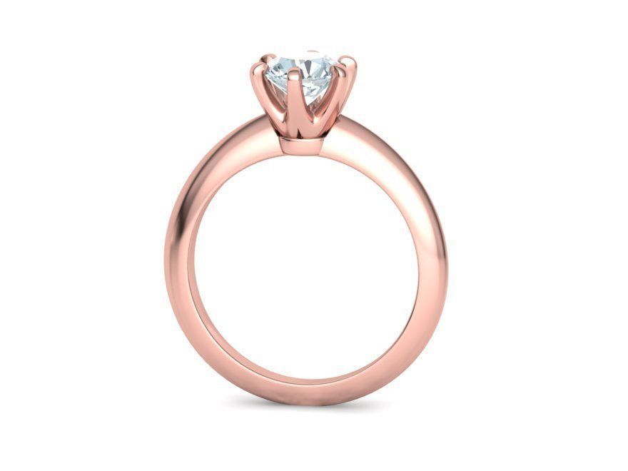 1ct Solitaire Engagement Ring 6claw Setting Tring 3dmodel 3D print model_27