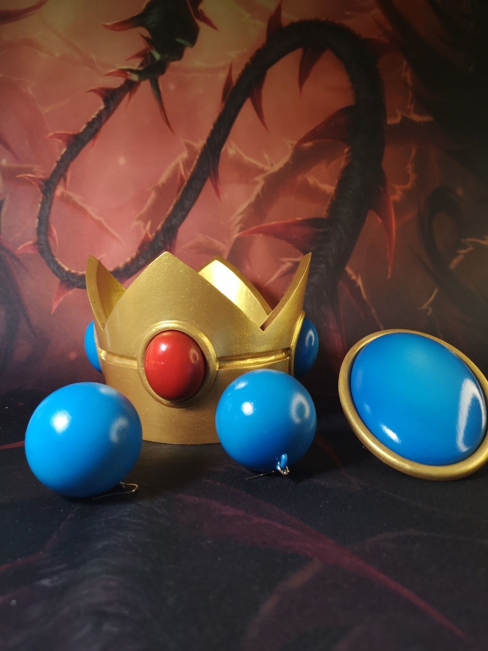 Princess Peach Crown and accessories cosplay 3D print 3D print model_6