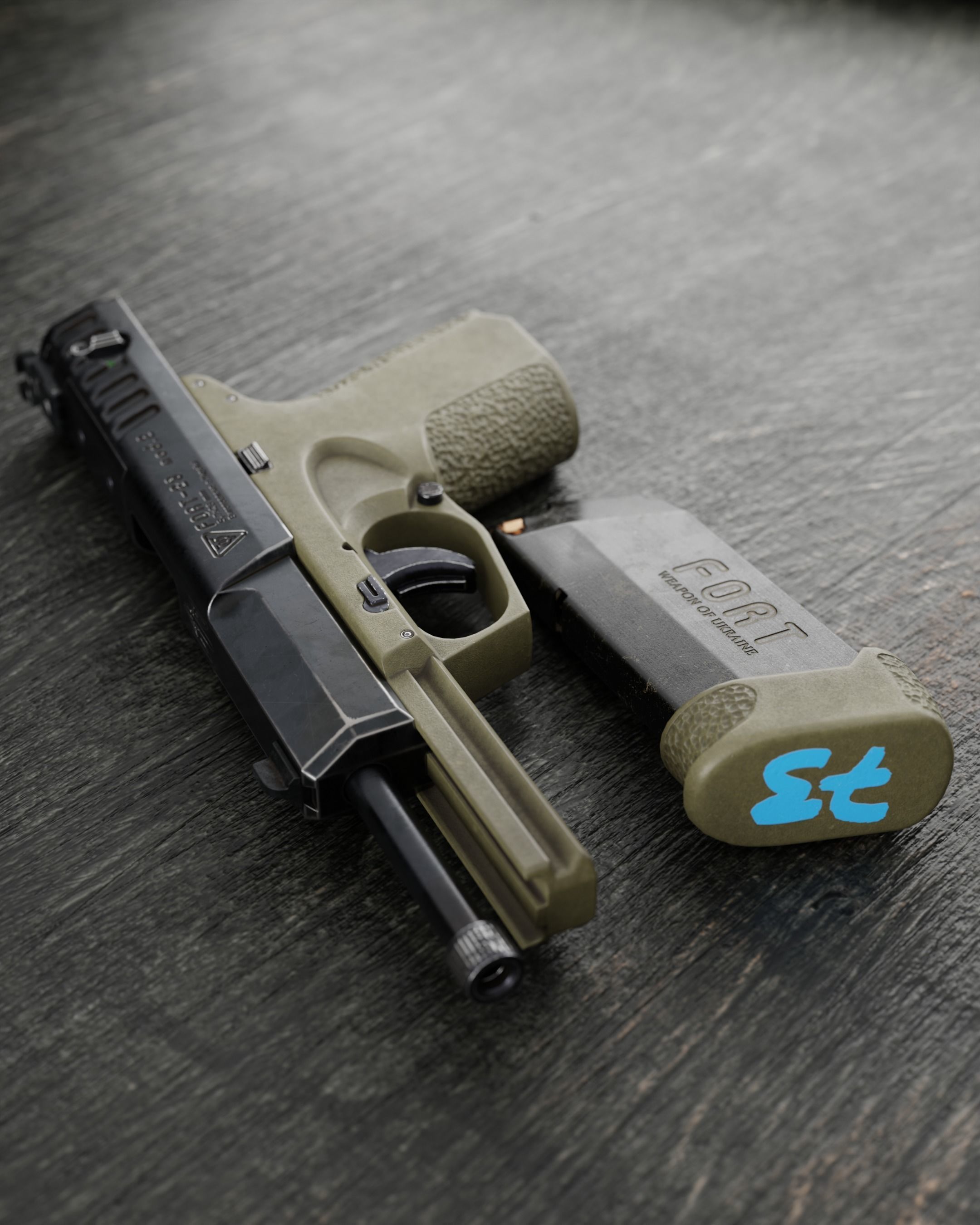 FORT-28 mod2 Low-poly 3D model_10