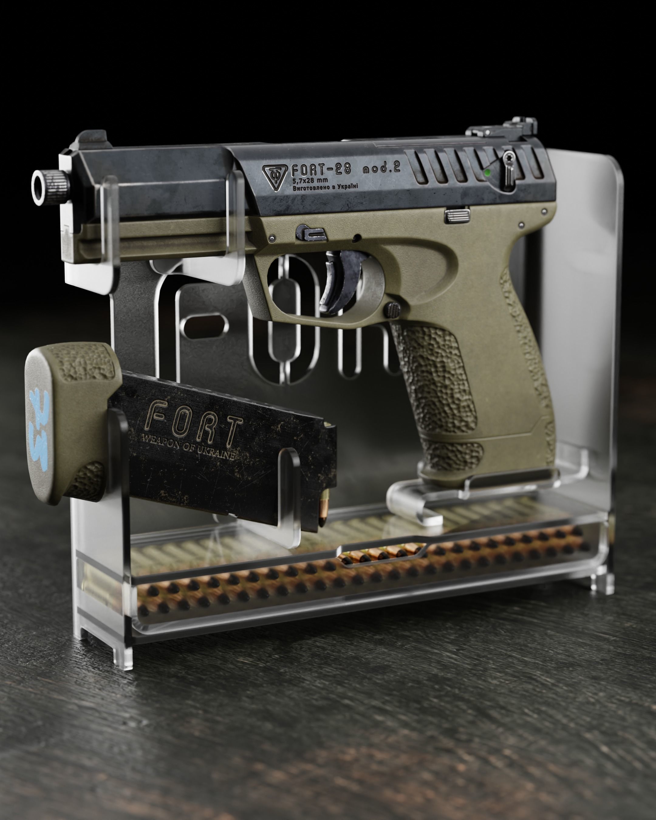 FORT-28 mod2 Low-poly 3D model_1