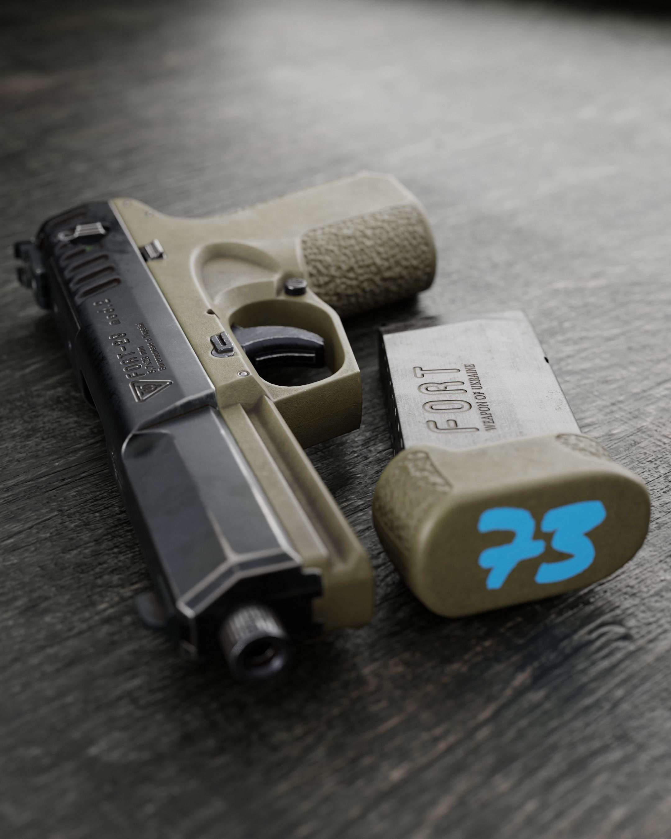 FORT-28 mod2 Low-poly 3D model_8