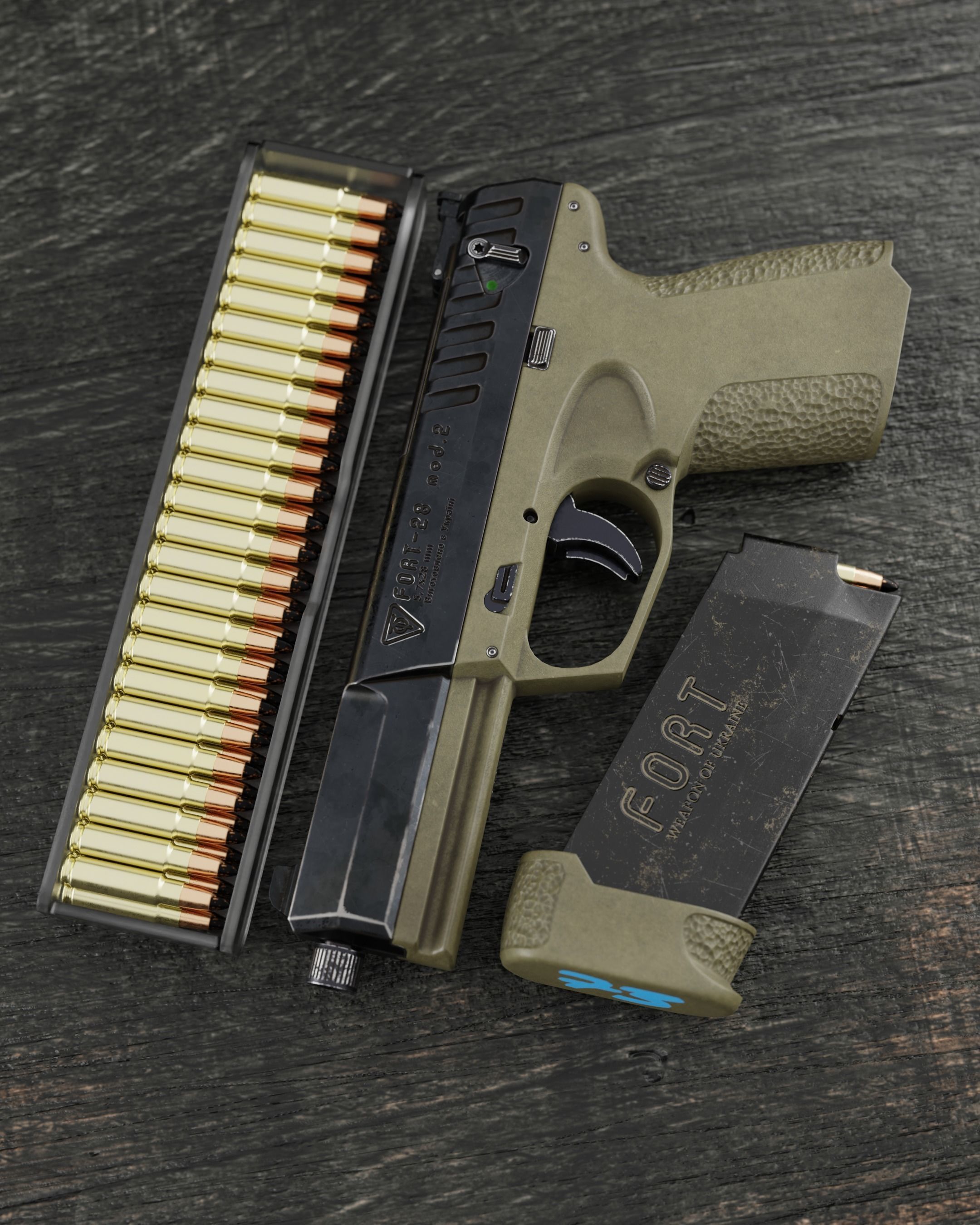 FORT-28 mod2 Low-poly 3D model_7