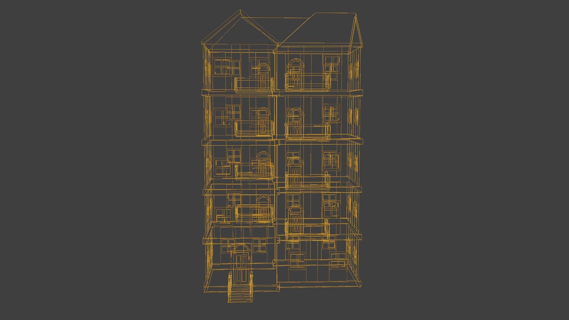 House Model 41 Low-poly 3D model_7