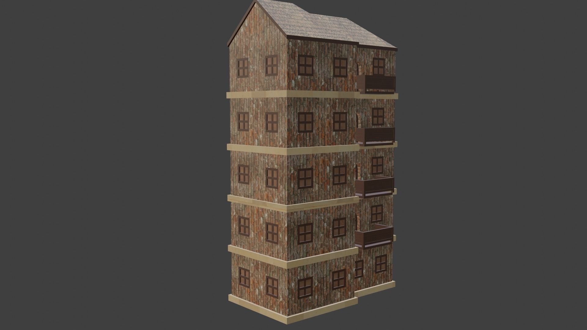 House Model 41 Low-poly 3D model_2