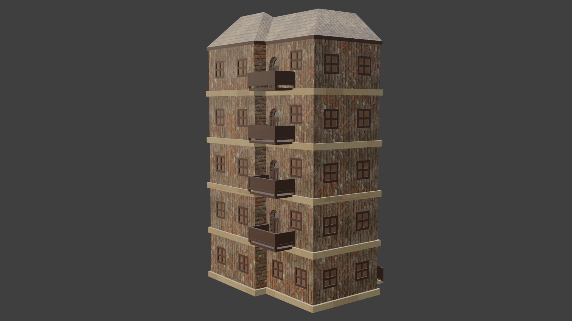 House Model 41 Low-poly 3D model_3
