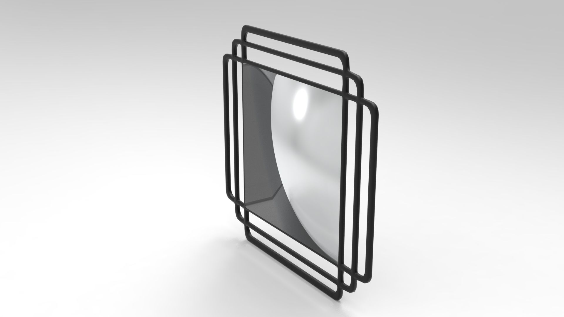 Contour Mirror Low-poly 3D model_1