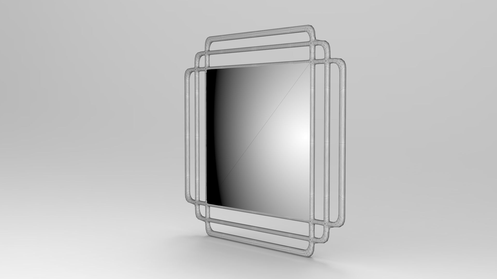 Contour Mirror Low-poly 3D model_6