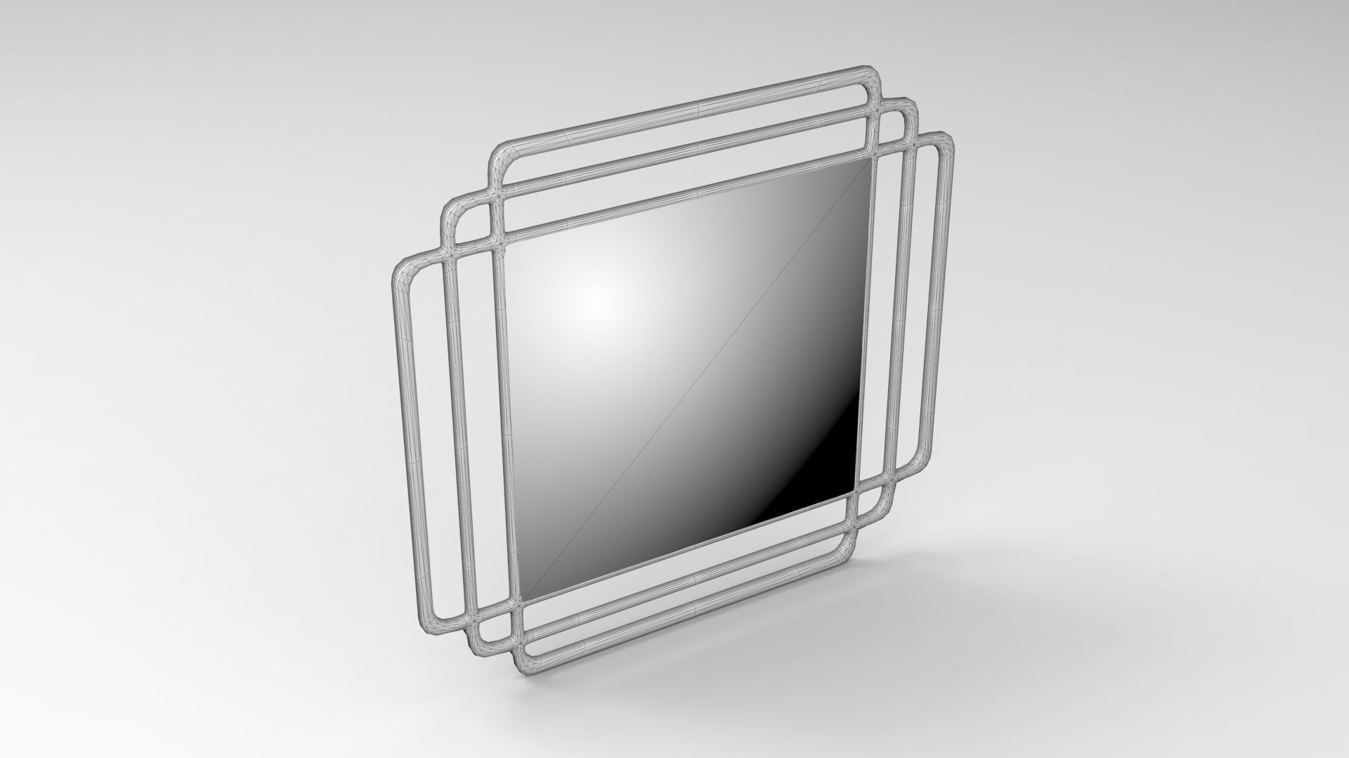 Contour Mirror Low-poly 3D model_5
