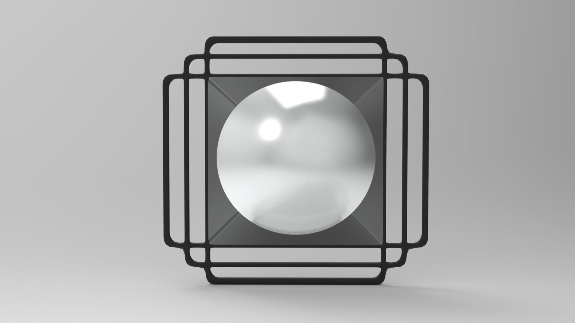 Contour Mirror Low-poly 3D model_4
