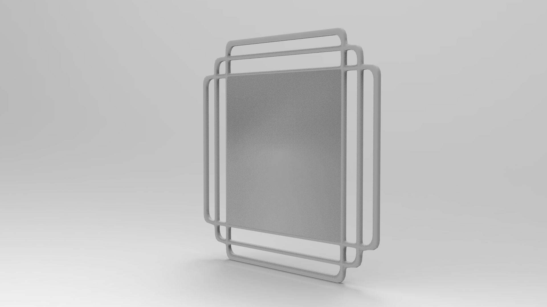 Contour Mirror Low-poly 3D model_7