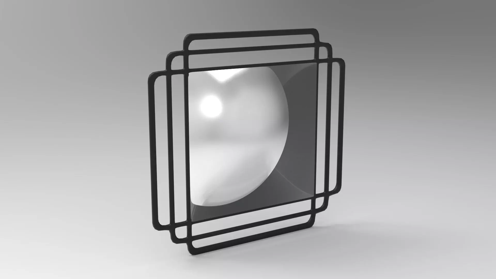 Contour Mirror Low-poly 3D model_0