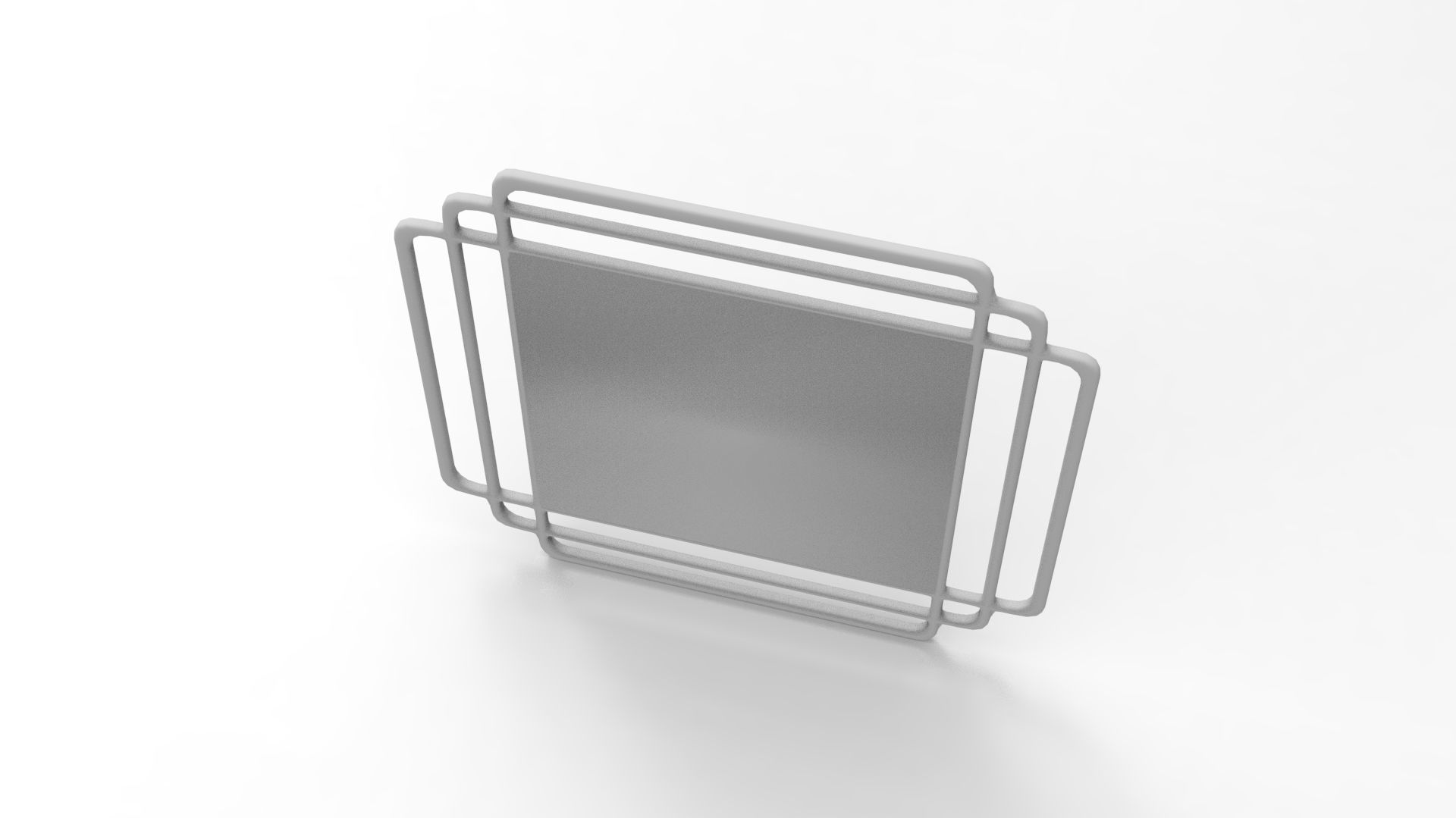Contour Mirror Low-poly 3D model_8