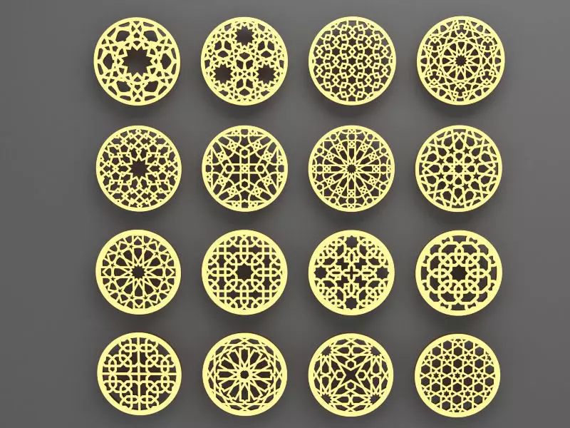 Arabic Pattern Decorative 3D model_0