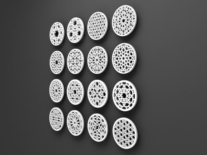 Arabic Pattern Decorative 3D model_4