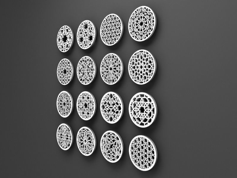 Arabic Pattern Decorative 3D model_3