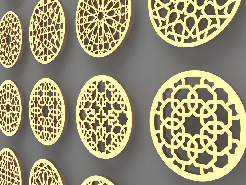 Arabic Pattern Decorative 3D model_2