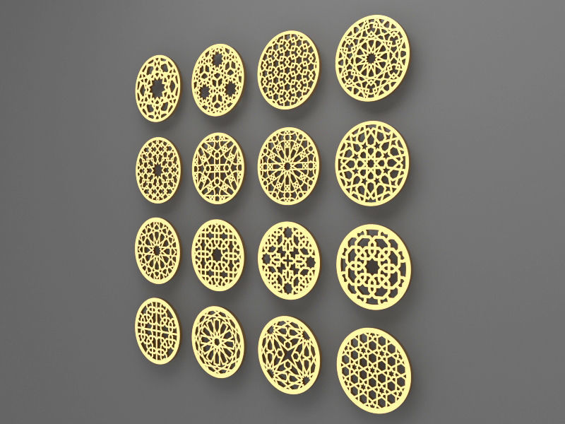 Arabic Pattern Decorative 3D model_1