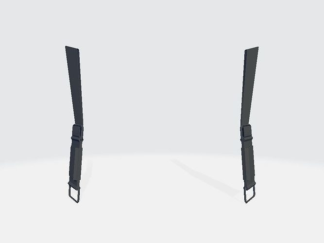 Suspenders pair of scissors Low-poly 3D model