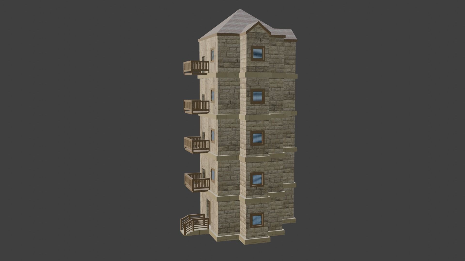 House Model 53 Low-poly 3D model_1