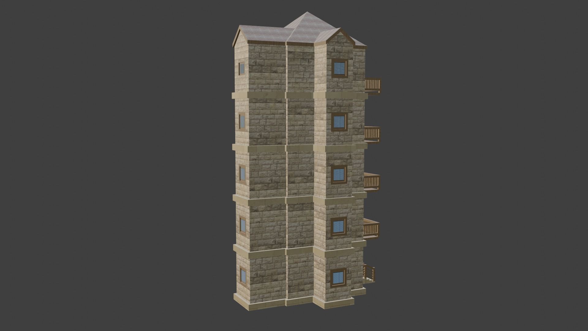 House Model 53 Low-poly 3D model_3