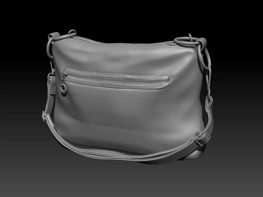 leather bag high poly model zbrush 3D model