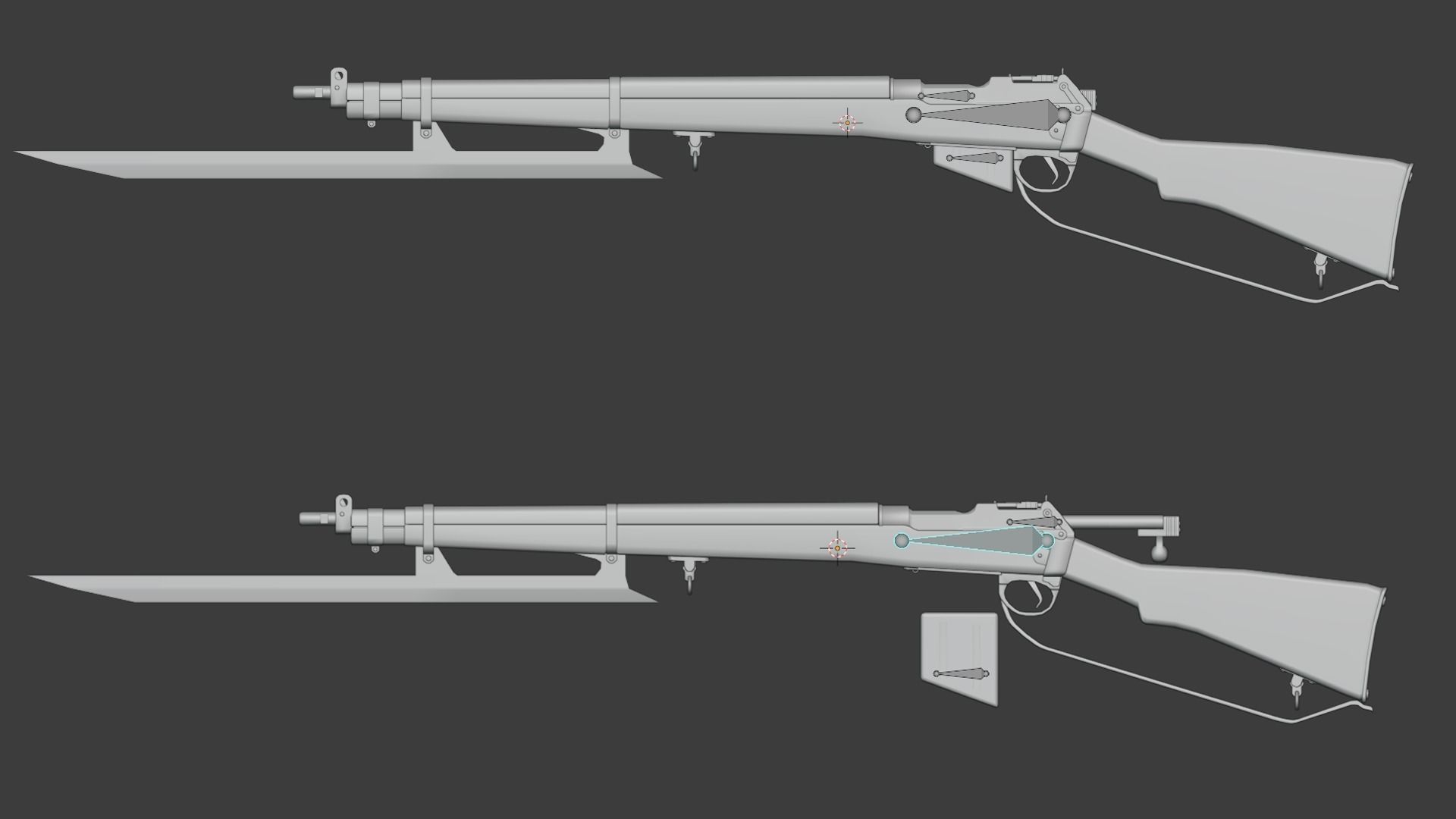 Lee Enfield Rifle Low-poly 3D model_9