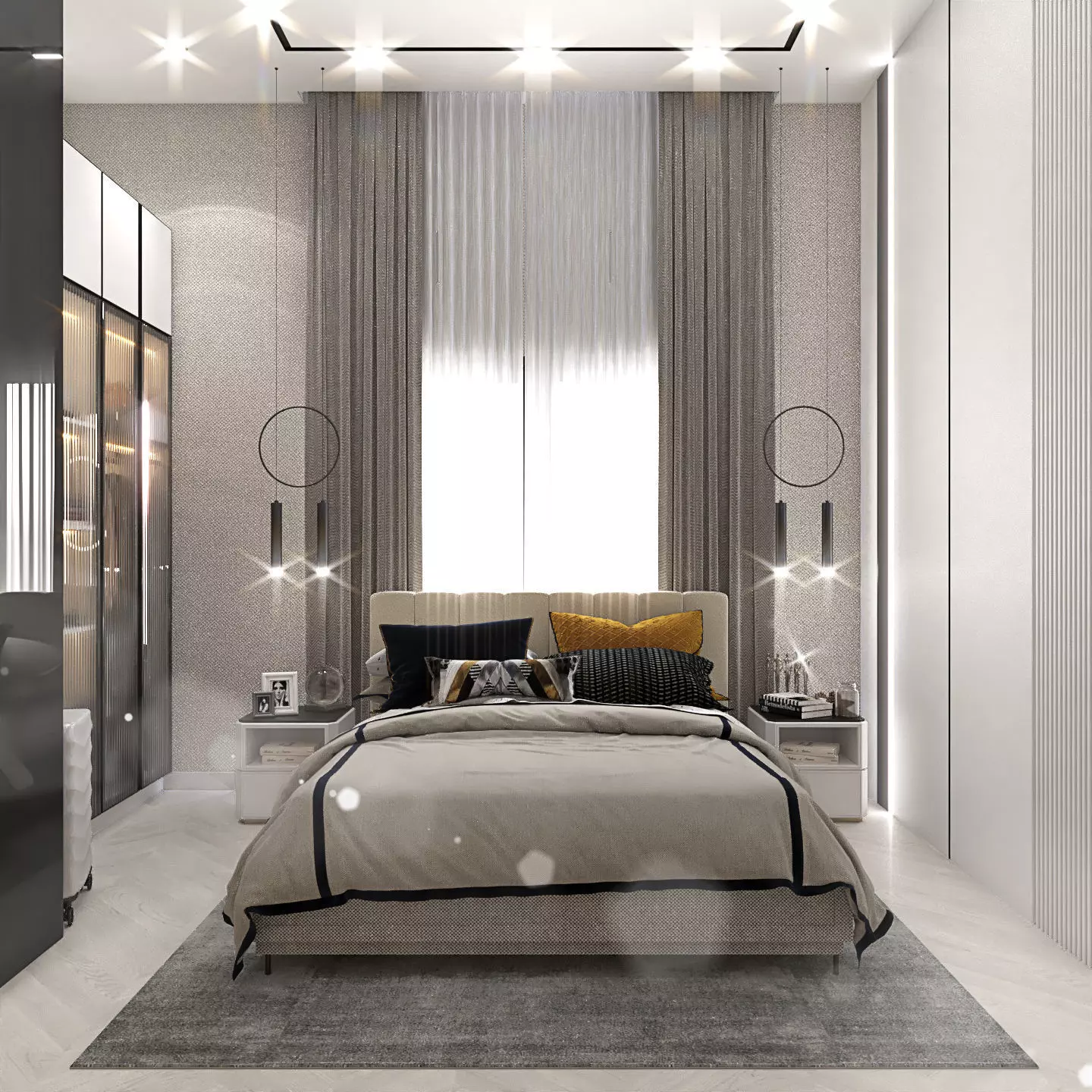 INTERIOR BEDROOM PROJECT 3D MODEL 3D model
