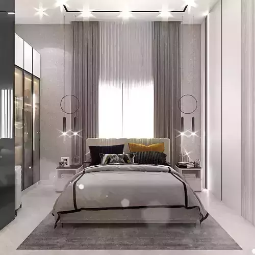 INTERIOR BEDROOM PROJECT 3D MODEL