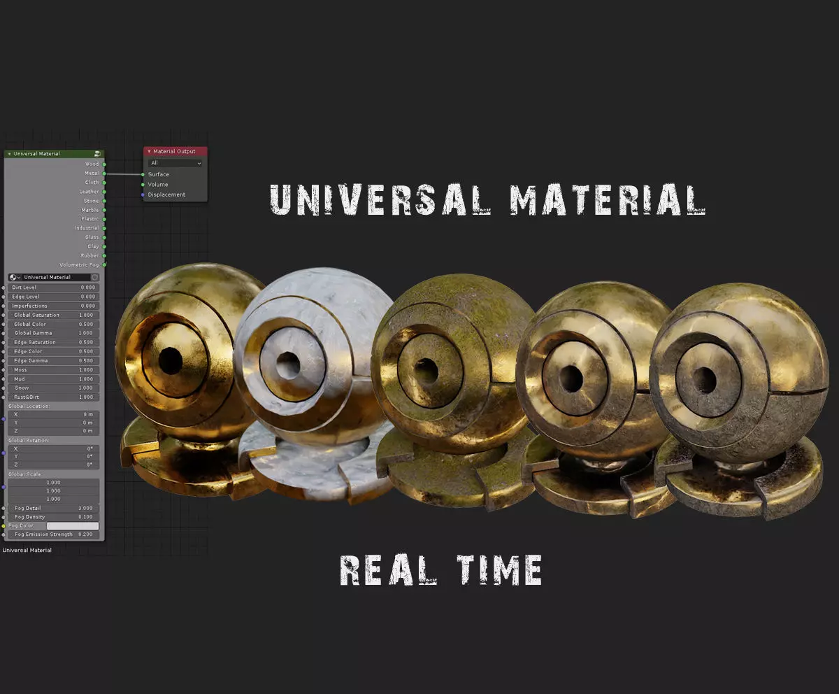 Universal Material Creator Low-poly 3D model