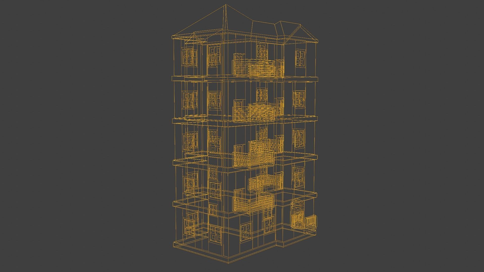 House Model 61 Low-poly 3D model_7