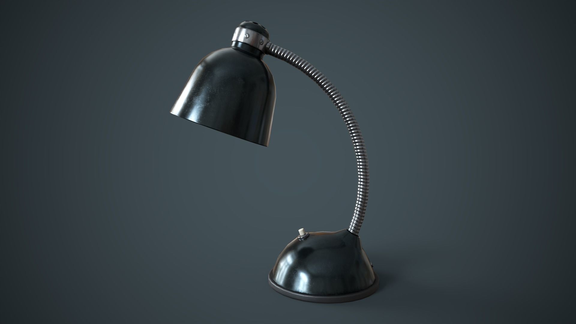 Old table lamp Low-poly 3D model_5