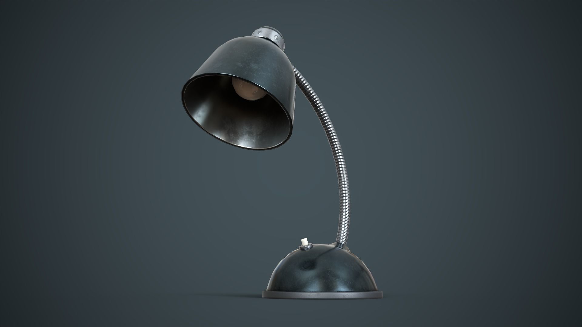 Old table lamp Low-poly 3D model_4