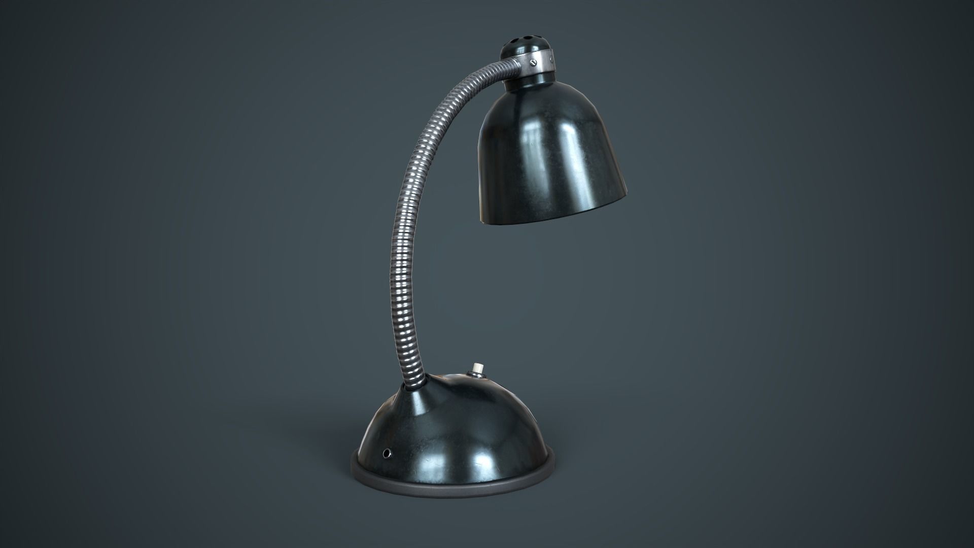 Old table lamp Low-poly 3D model_2