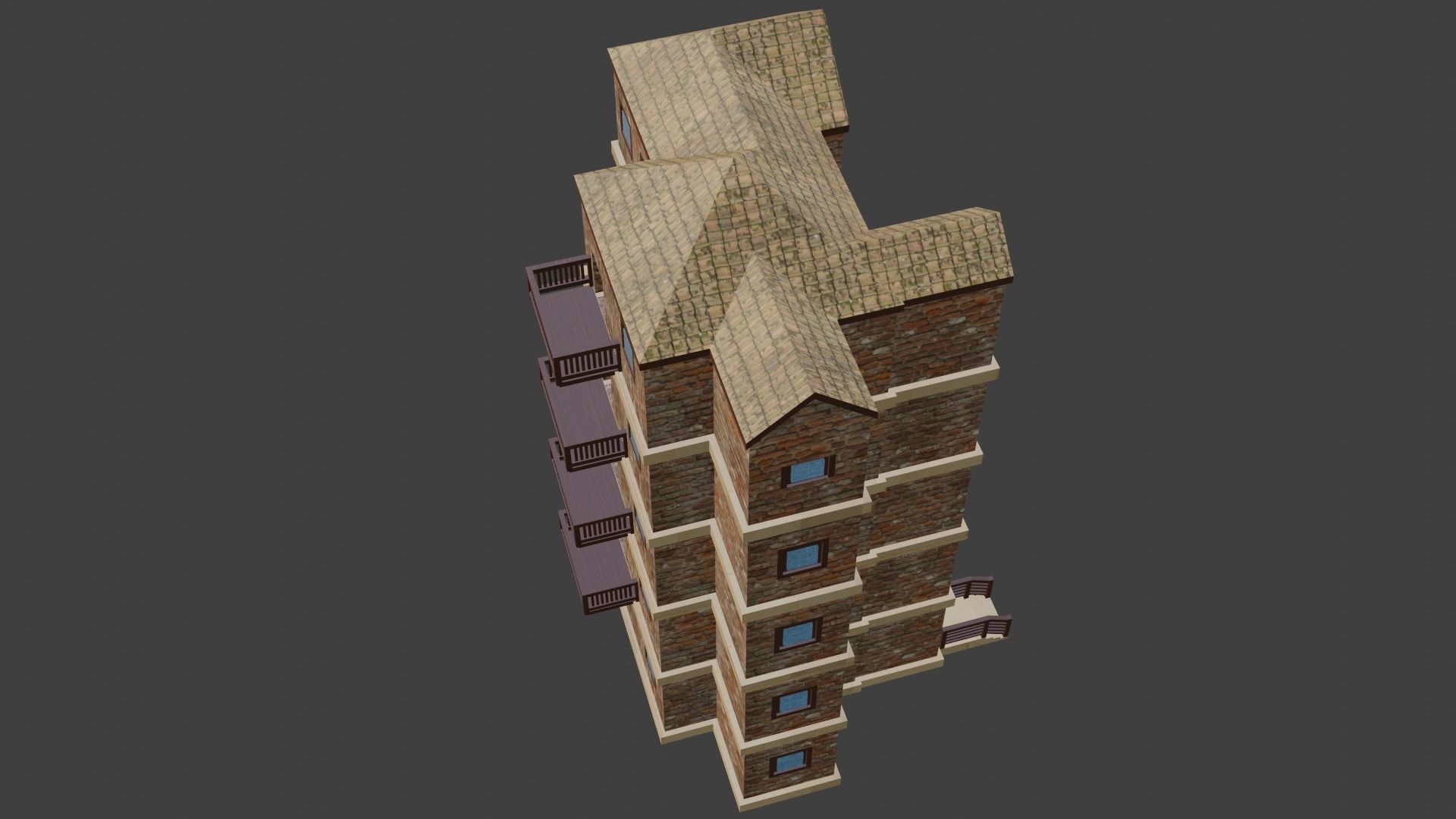 House Model 65 Low-poly 3D model_4
