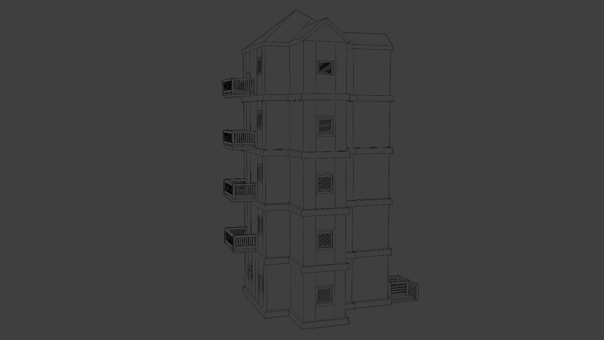 House Model 65 Low-poly 3D model_6