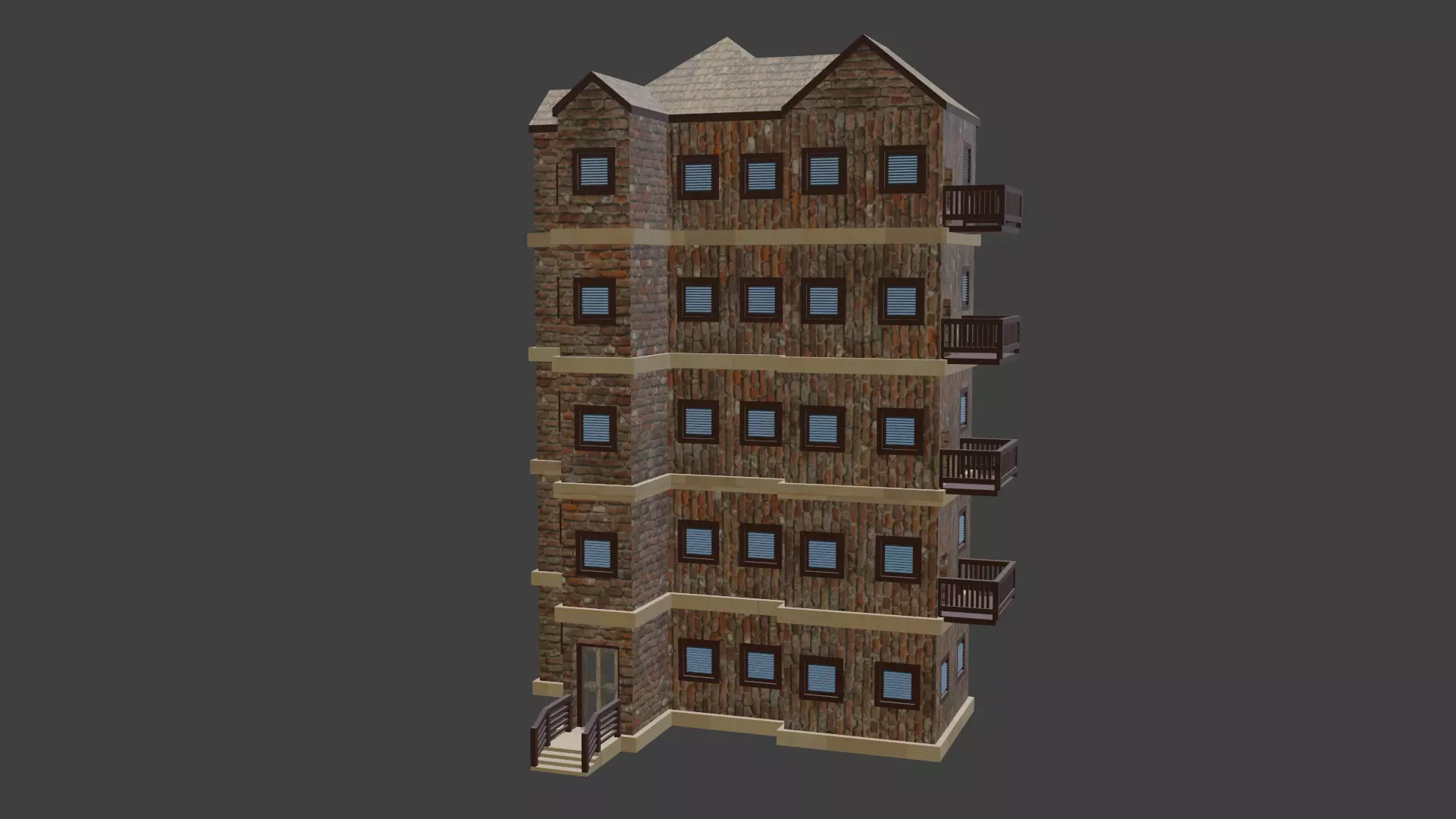 House Model 65 Low-poly 3D model_0