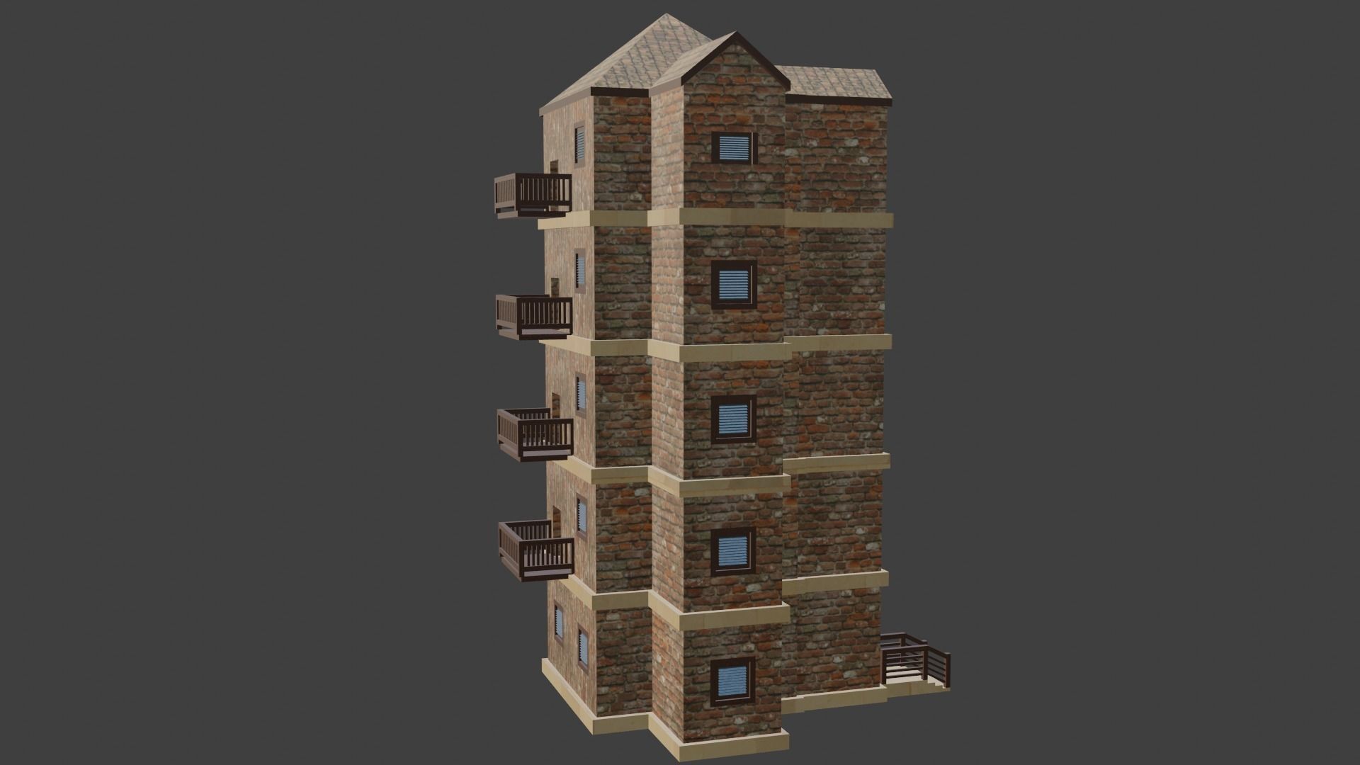 House Model 65 Low-poly 3D model_3