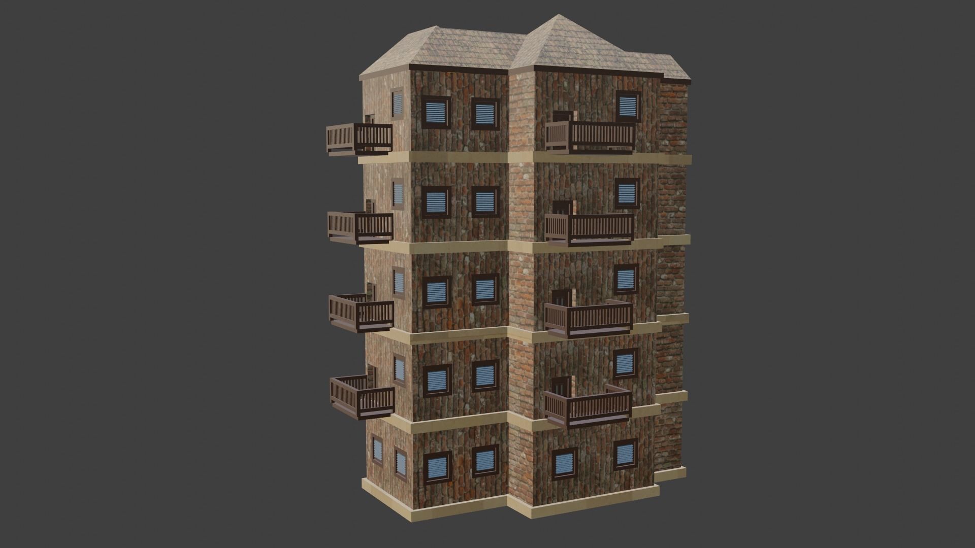 House Model 65 Low-poly 3D model_2