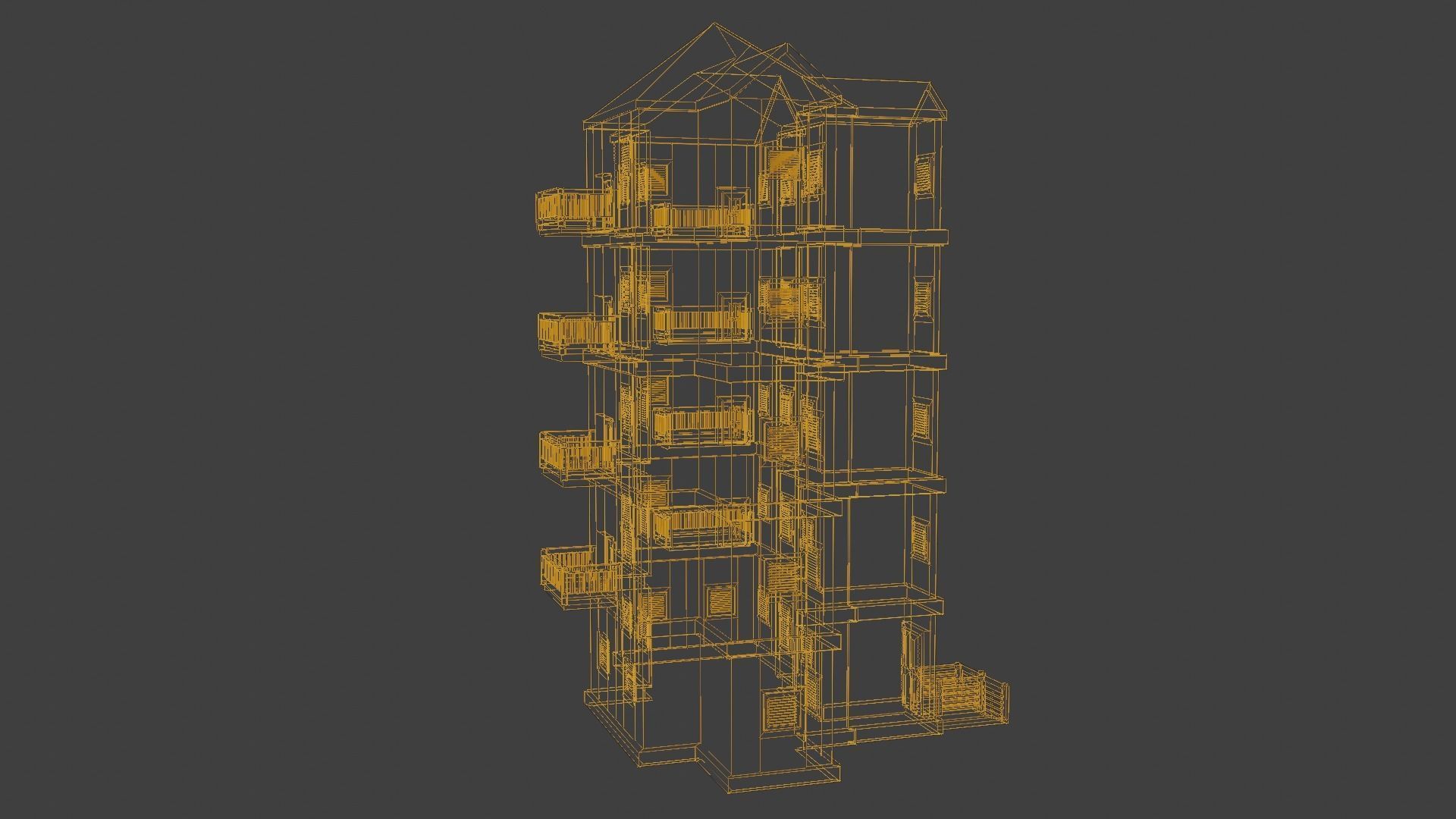 House Model 65 Low-poly 3D model_7