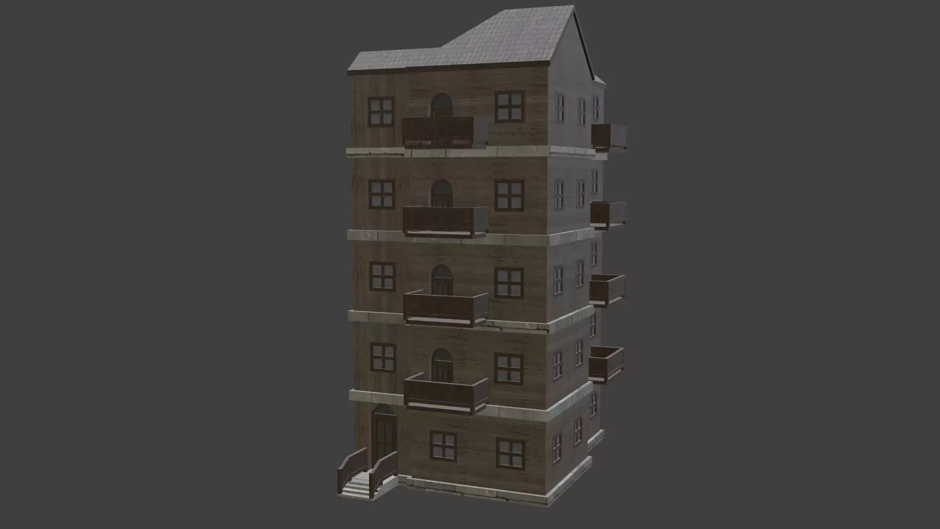 House Model 69 Low-poly 3D model_0