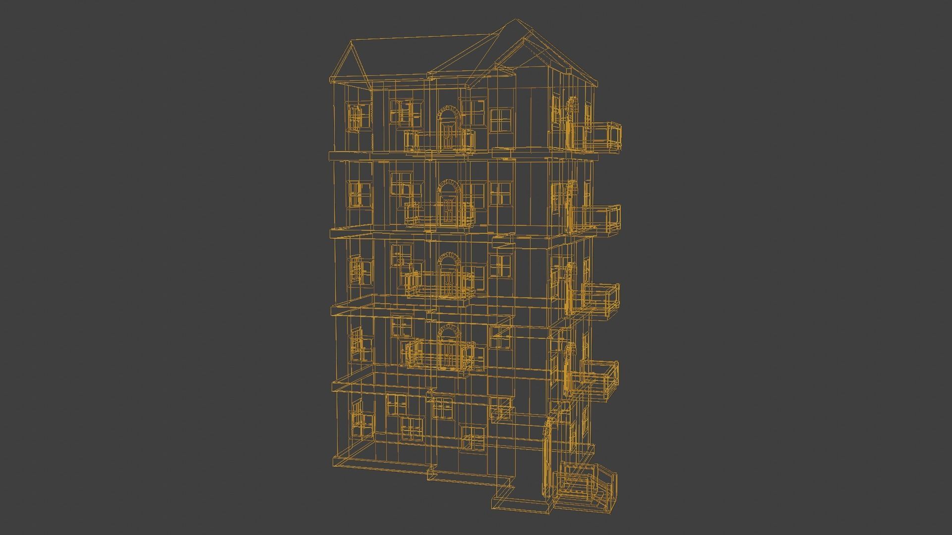 House Model 69 Low-poly 3D model_7