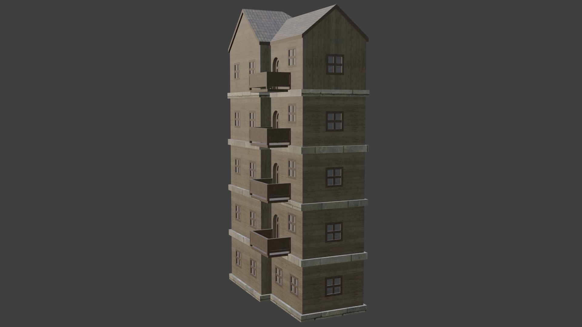House Model 69 Low-poly 3D model_2