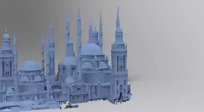 Fantasy cathedral part 3D model