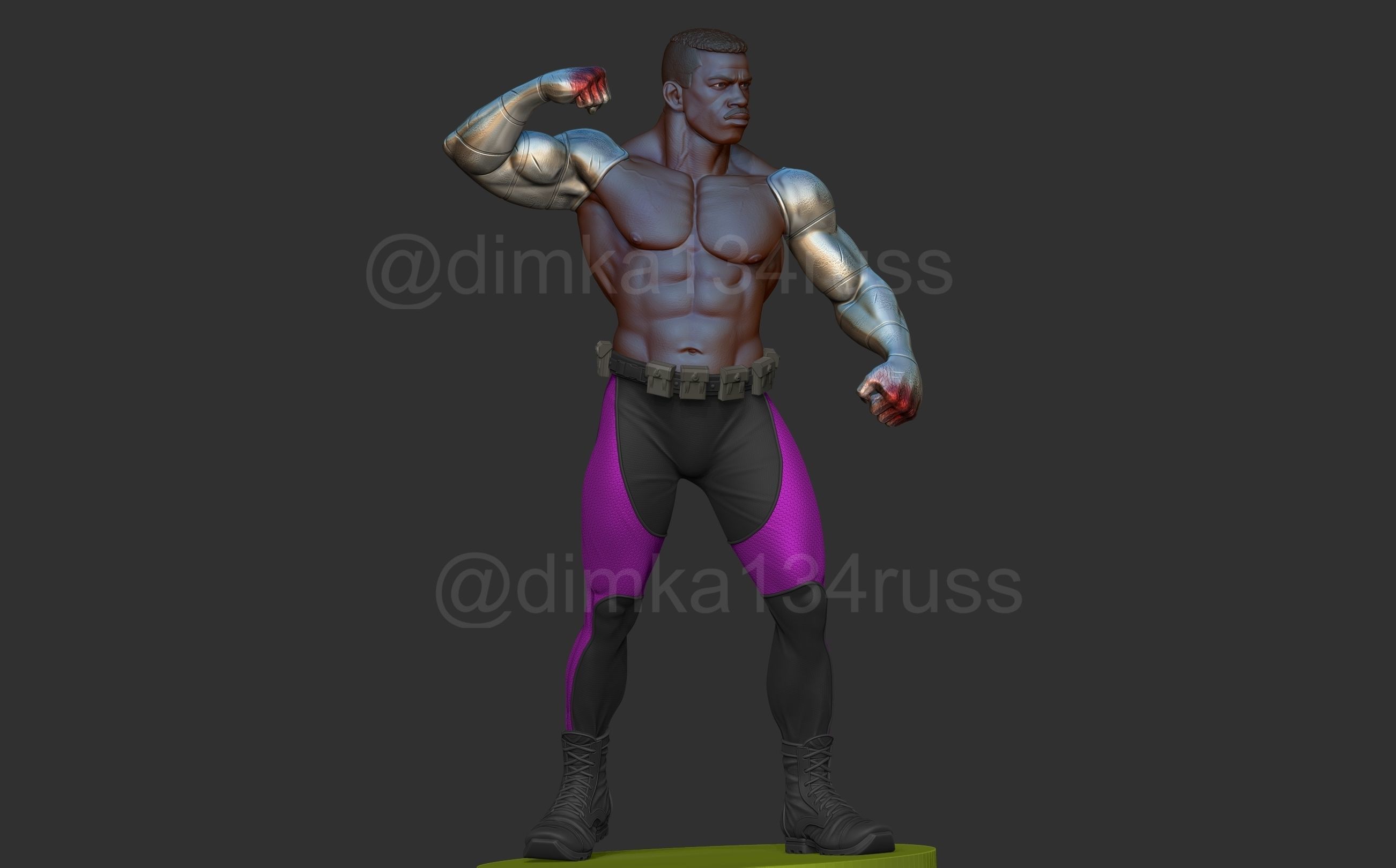 mortal kombat jax 3D print model_4