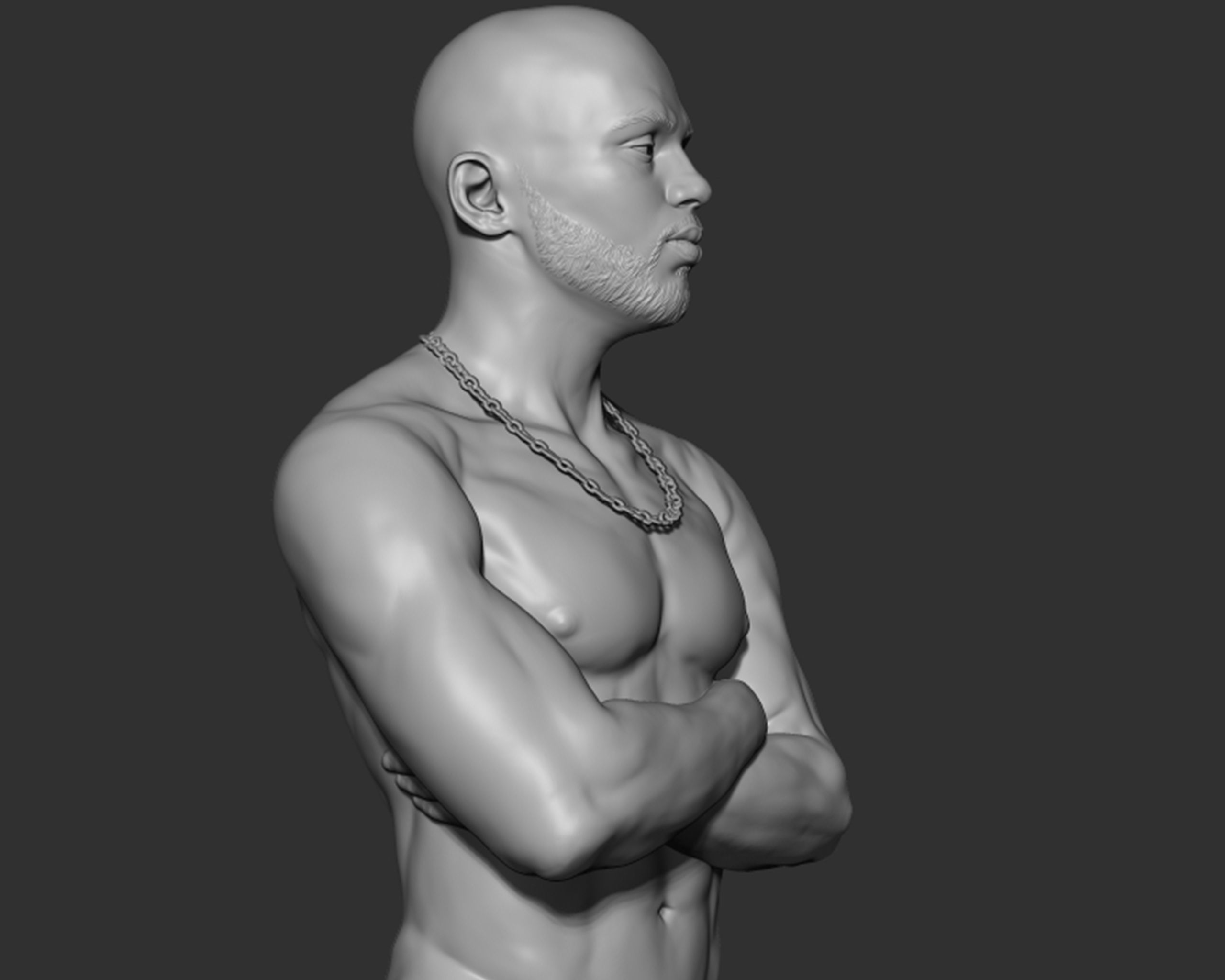 DMX Bust model2 3D print model_7