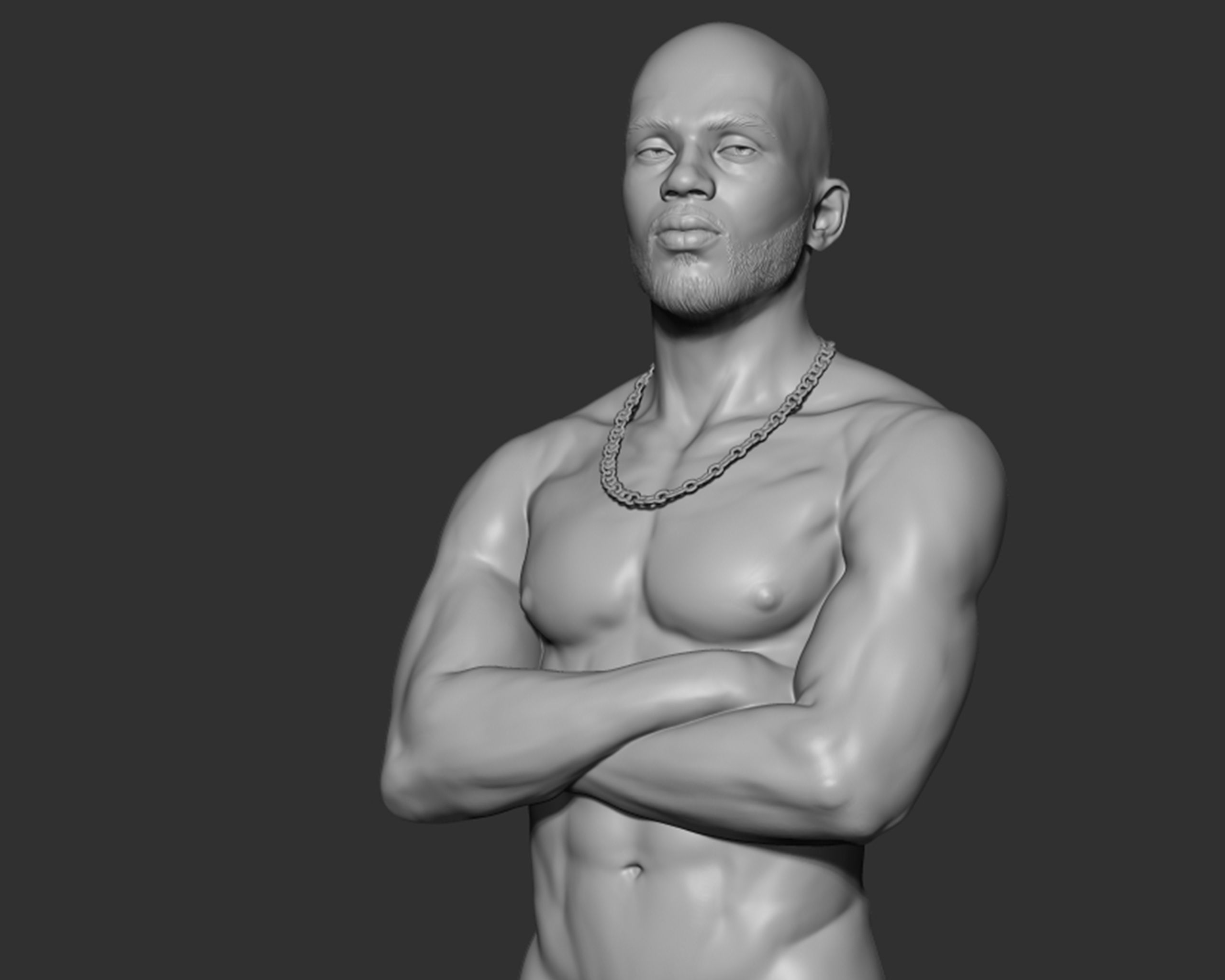 DMX Bust model2 3D print model_3