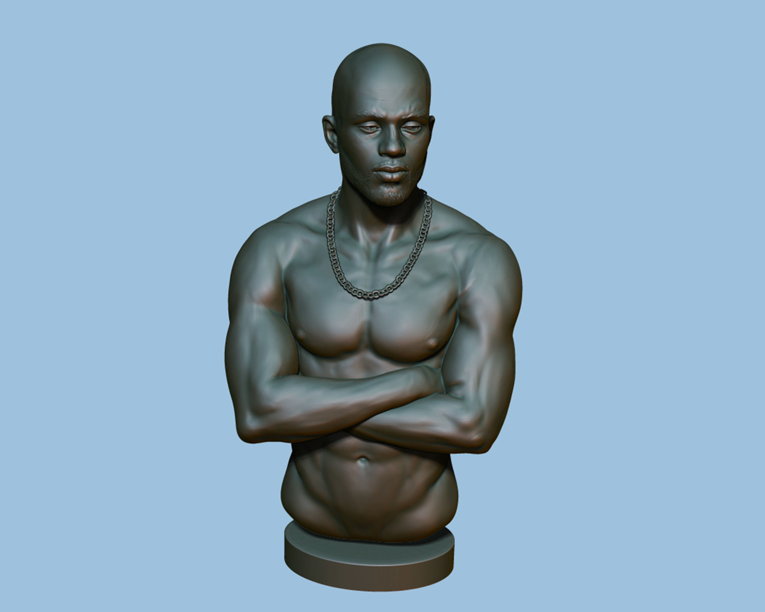 DMX Bust model2 3D print model_8