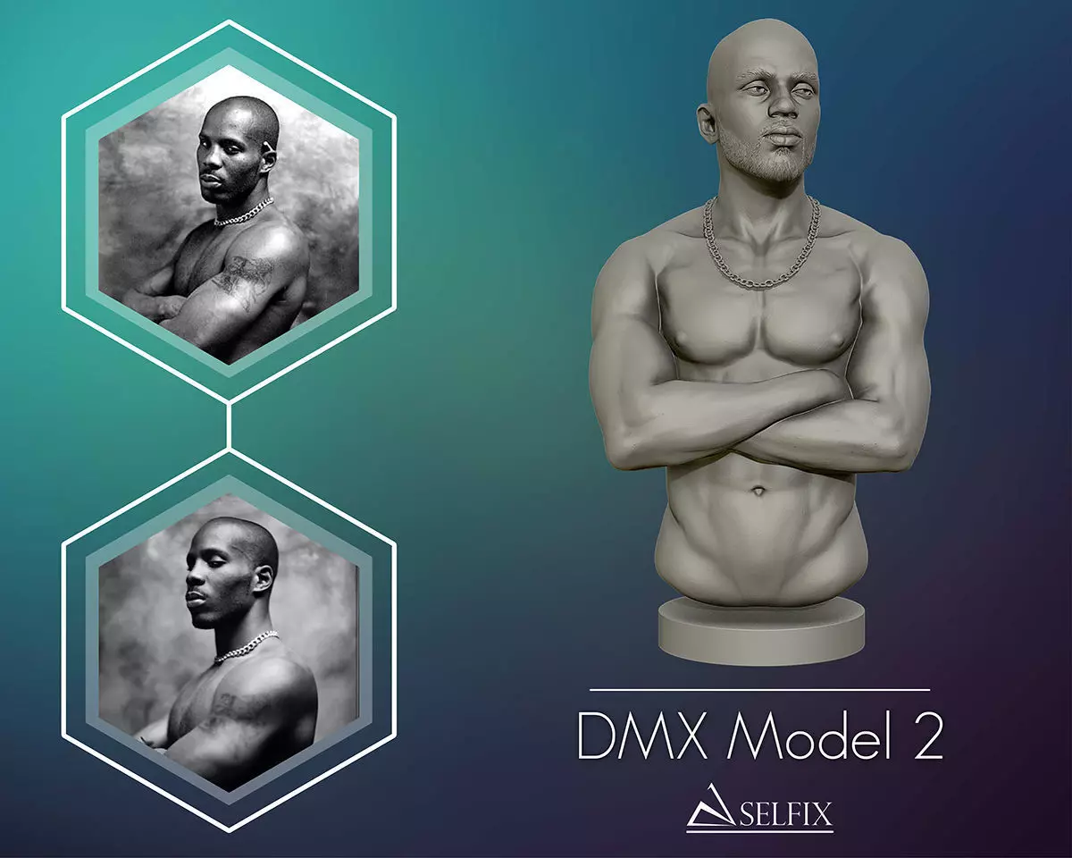 DMX Bust model2 3D print model_0